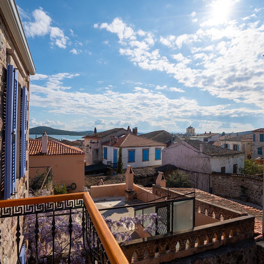 Cunda manzarası balkonda